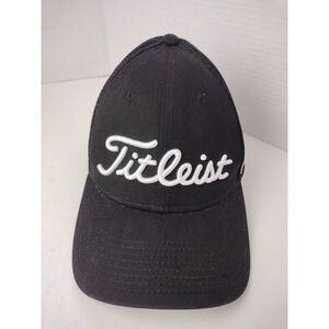 New Era Titleist Foot joy Pro V1 Black Fitted Hat Golf Small/Medium Embroidered
